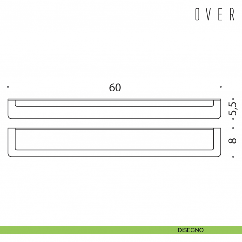 Porta salvietta Colombo Design Over 60 cm disegno
