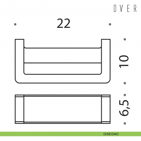 Porta salvietta ad anello Colombo Design Over disegno