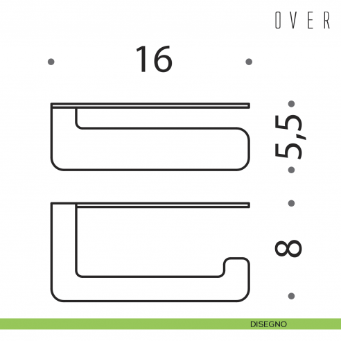 Porta Rotolo Colombo Design Over disegno