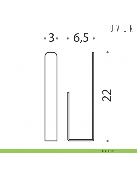 Porta rotolo verticale Colombo Design Over disegno