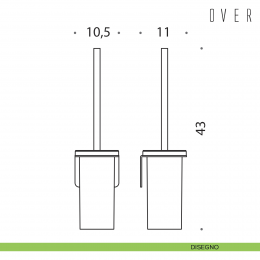 Porta scopino sospeso Colombo Design Over 2