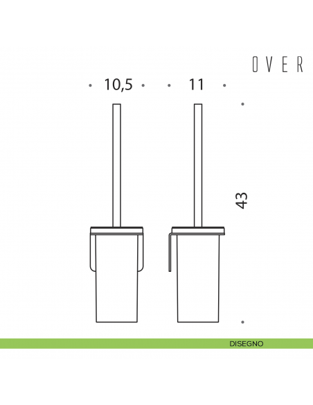 Porta scopino sospeso Colombo Design Over disegno