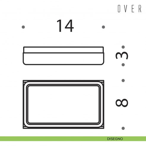Porta sapone da appoggio Colombo Design Over disegno