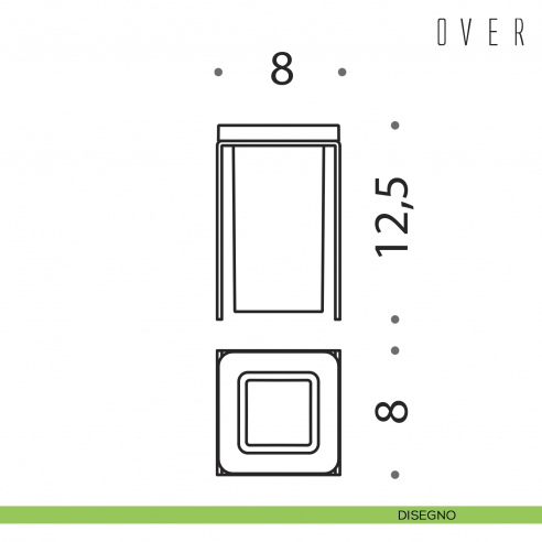 Porta bicchiere da appoggio Colombo Design Over disegno