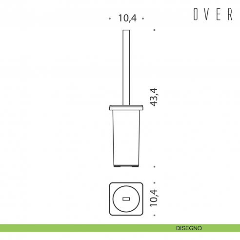 Porta scopino da appoggio Colombo Design Over disegno