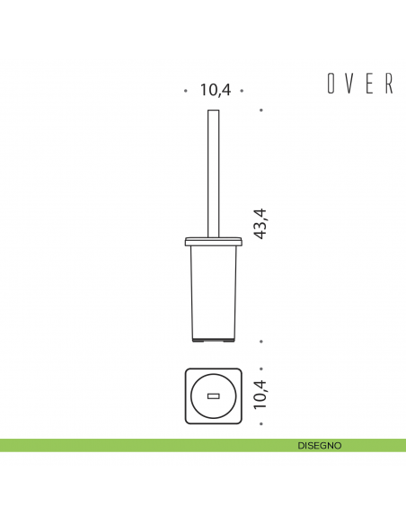 Porta scopino da appoggio Colombo Design Over disegno
