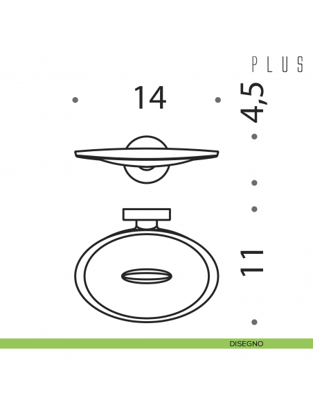 Porta sapone inamovibile Colombo Design Plus disegno
