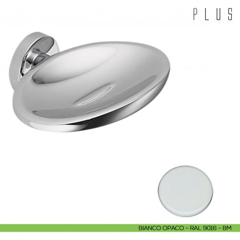 Porta sapone inamovibile Colombo Design Plus bianco opaco