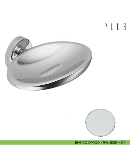 Porta sapone inamovibile Colombo Design Plus bianco opaco