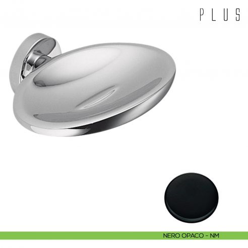 Porta sapone inamovibile Colombo Design Plus nero opaco