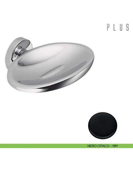 Porta sapone inamovibile Colombo Design Plus nero opaco
