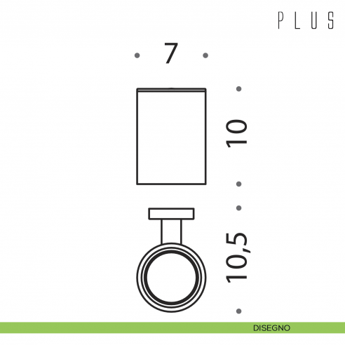 Porta bicchiere inamovibile Colombo Design Plus disegno