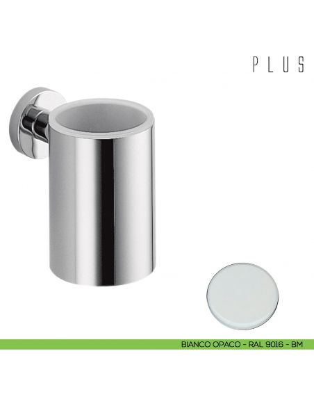 Porta bicchiere inamovibile Colombo Design Plus bianco opaco