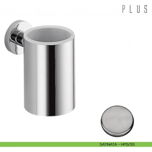 Porta bicchiere inamovibile Colombo Design Plus zirconium stainless steel HPS
