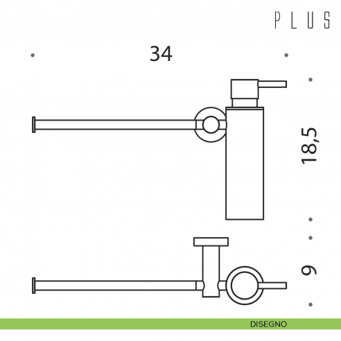 Spandisapone e porta salvietta per bidet Colombo Design Plus disegno