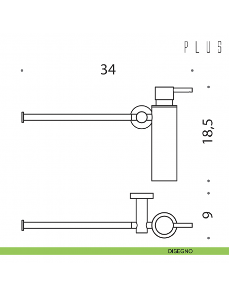 Spandisapone e porta salvietta per bidet Colombo Design Plus disegno