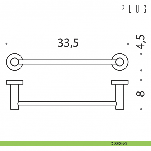 Porta salvietta Colombo Design Plus 33,5 cm disegno