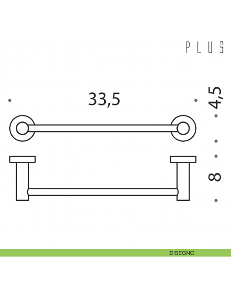 Porta salvietta Colombo Design Plus 33,5 cm disegno