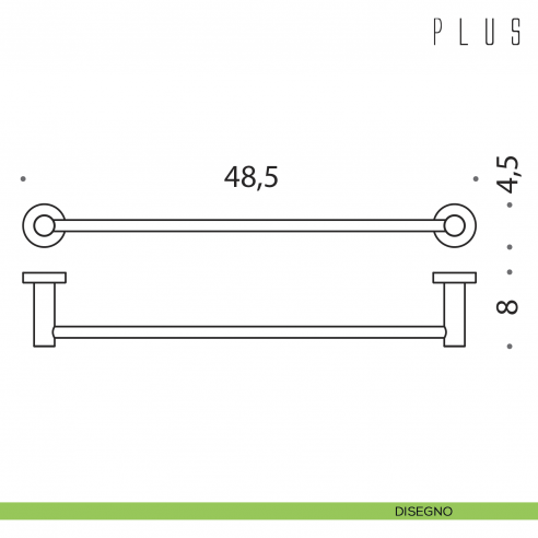 Porta salvietta Colombo Design Plus 48,5 cm disegno