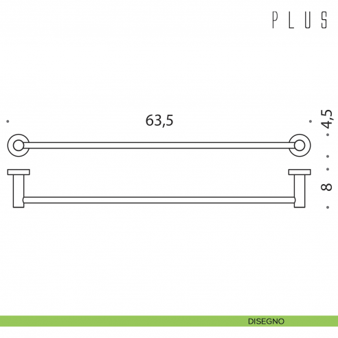 Porta salvietta Colombo Design Plus 63,5 cm disegno