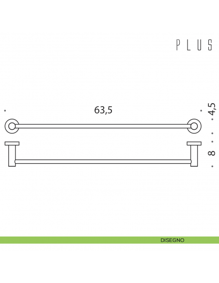 Porta salvietta Colombo Design Plus 63,5 cm disegno