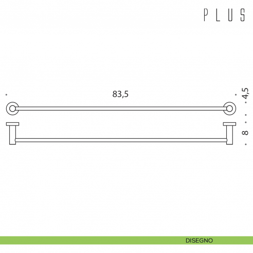 Porta salvietta Colombo Design Plus 83,5 cm disegno