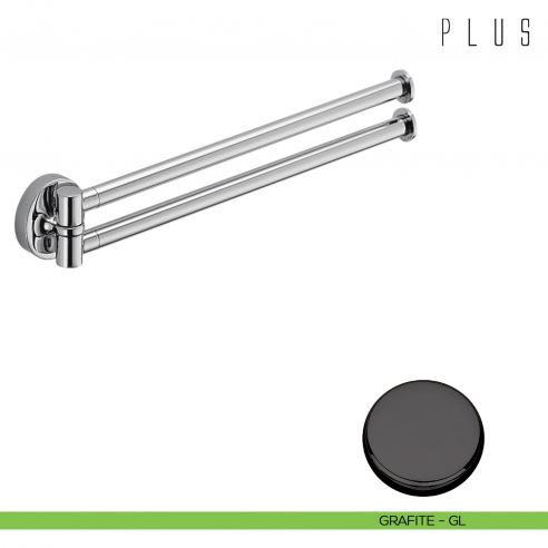 Porta salvietta doppio a snodo Colombo Design Plus GRAFITE