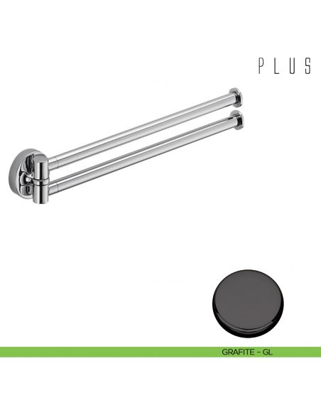 Porta salvietta doppio a snodo Colombo Design Plus GRAFITE