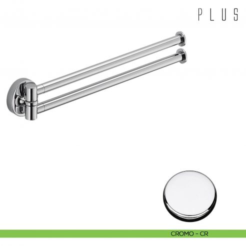 Porta salvietta doppio a snodo Colombo Design Plus cromo