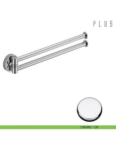 Porta salvietta doppio a snodo Colombo Design Plus cromo