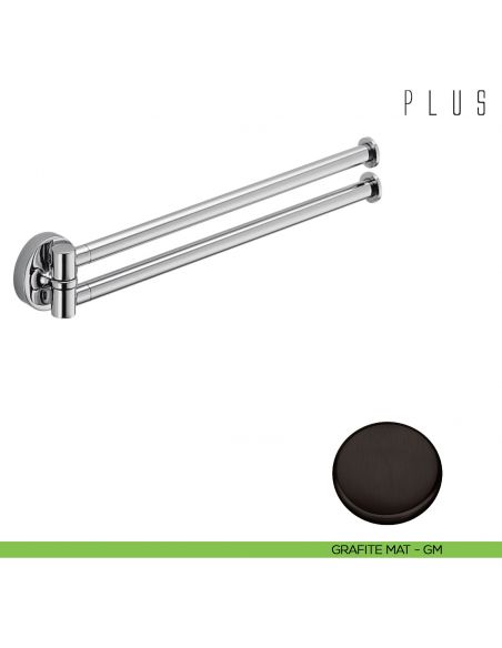 Porta salvietta doppio a snodo Colombo Design Plus GRAFITE MAT