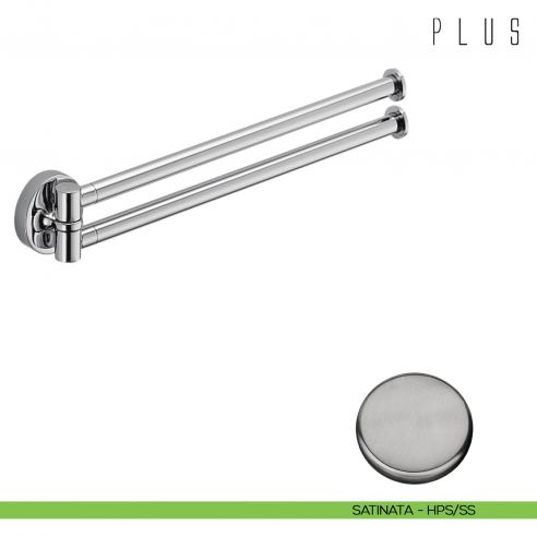 Porta salvietta doppio a snodo Colombo Design Plus zirconium stainless steel HPS