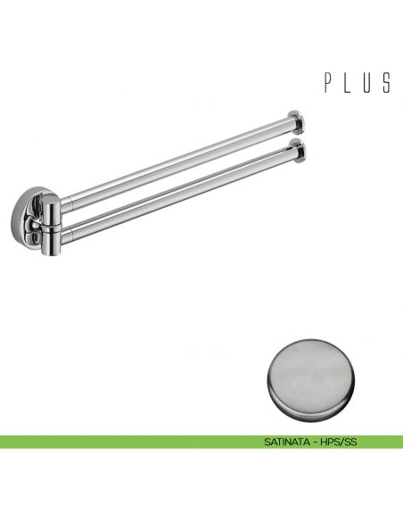 Porta salvietta doppio a snodo Colombo Design Plus zirconium stainless steel HPS