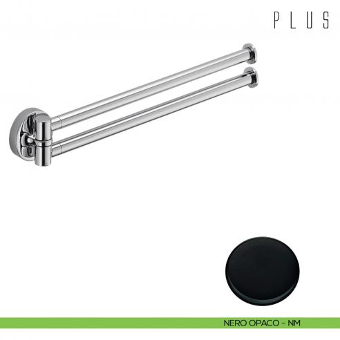 Porta salvietta doppio a snodo Colombo Design Plus nero opaco