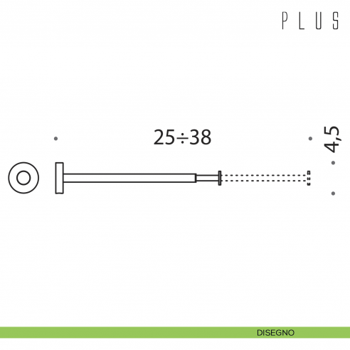 Porta salvietta estensibile Colombo Design Plus disegno