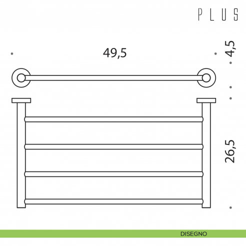 Rack porta salvietta Colombo Design Plus disegno