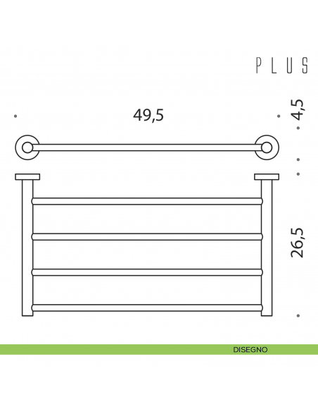 Rack porta salvietta Colombo Design Plus disegno