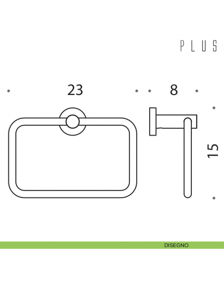 Porta salvietta ad anello Colombo Design Plus disegno
