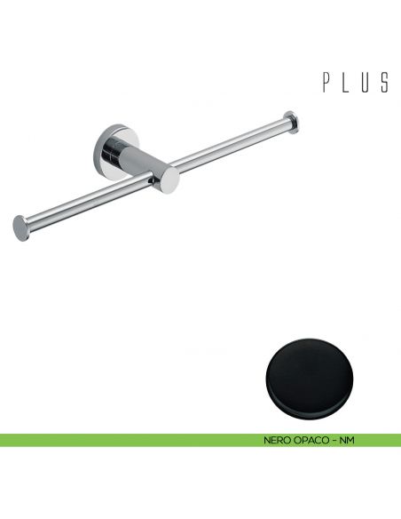 Porta rotolo doppio Colombo Design Plus NEROPACO