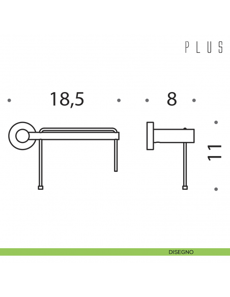 Porta rotolo Colombo Design Plus disegno destro