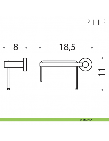 Porta rotolo Colombo Design Plus disegno sinistro