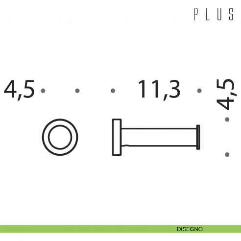 Porta rotolo Colombo Design Plus W4992 disegno