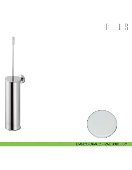 Porta scopino a muro Colombo Design Plus bianco opaco