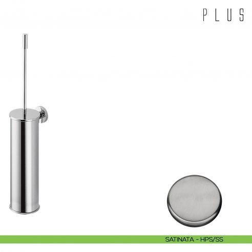 Porta scopino a muro Colombo Design Plus zirconium stainless steel HPS