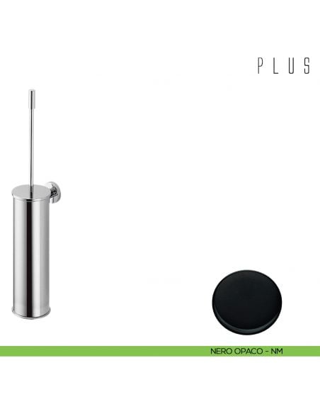 Porta scopino a muro Colombo Design Plus nero opaco