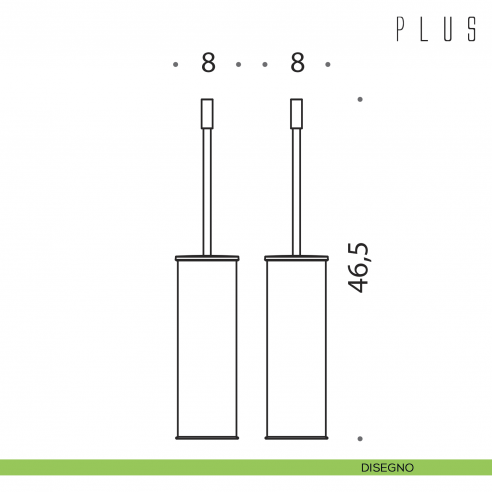 Porta scopino da appoggio Colombo Design Plus disegno