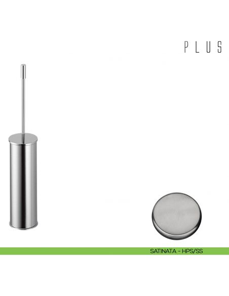 Porta scopino da appoggio Colombo Design Plus zirconium stainless steel HPS