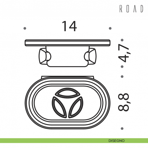 Porta sapone Colombo Design Road B8001 disegno