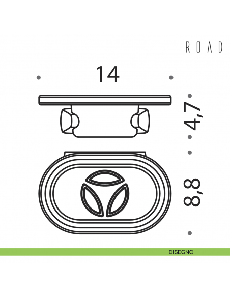 Porta sapone Colombo Design Road B8001 disegno