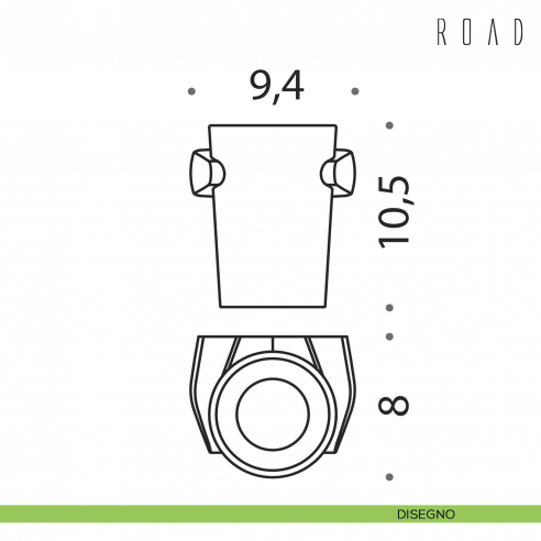 Porta bicchiere Colombo Design Road B8002 disegno
